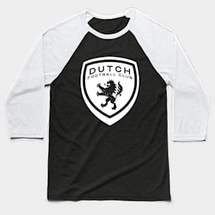 Dutch FC Shield - White Baseball T-Shirt